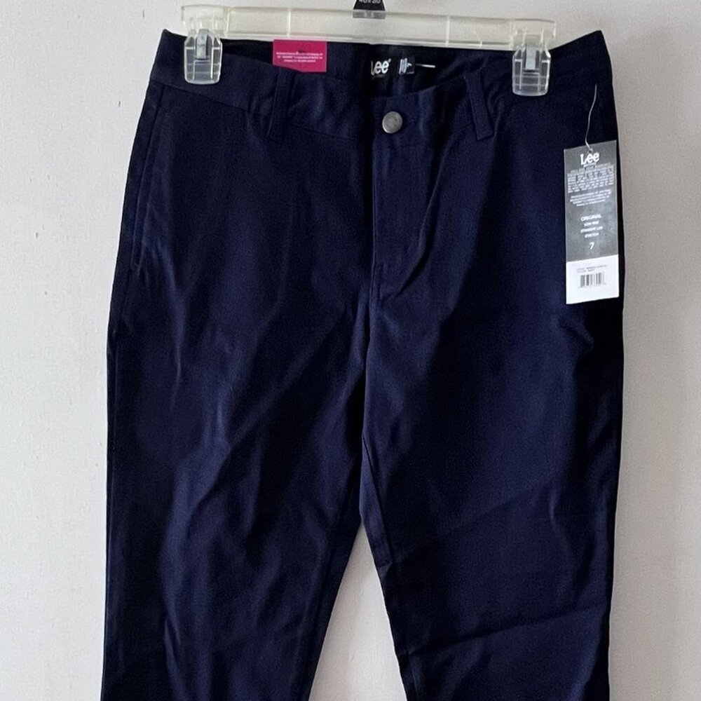 Lee Uniforms Original Low Rise Straight Leg Work Pants Womens Juniors Size 7 NWT